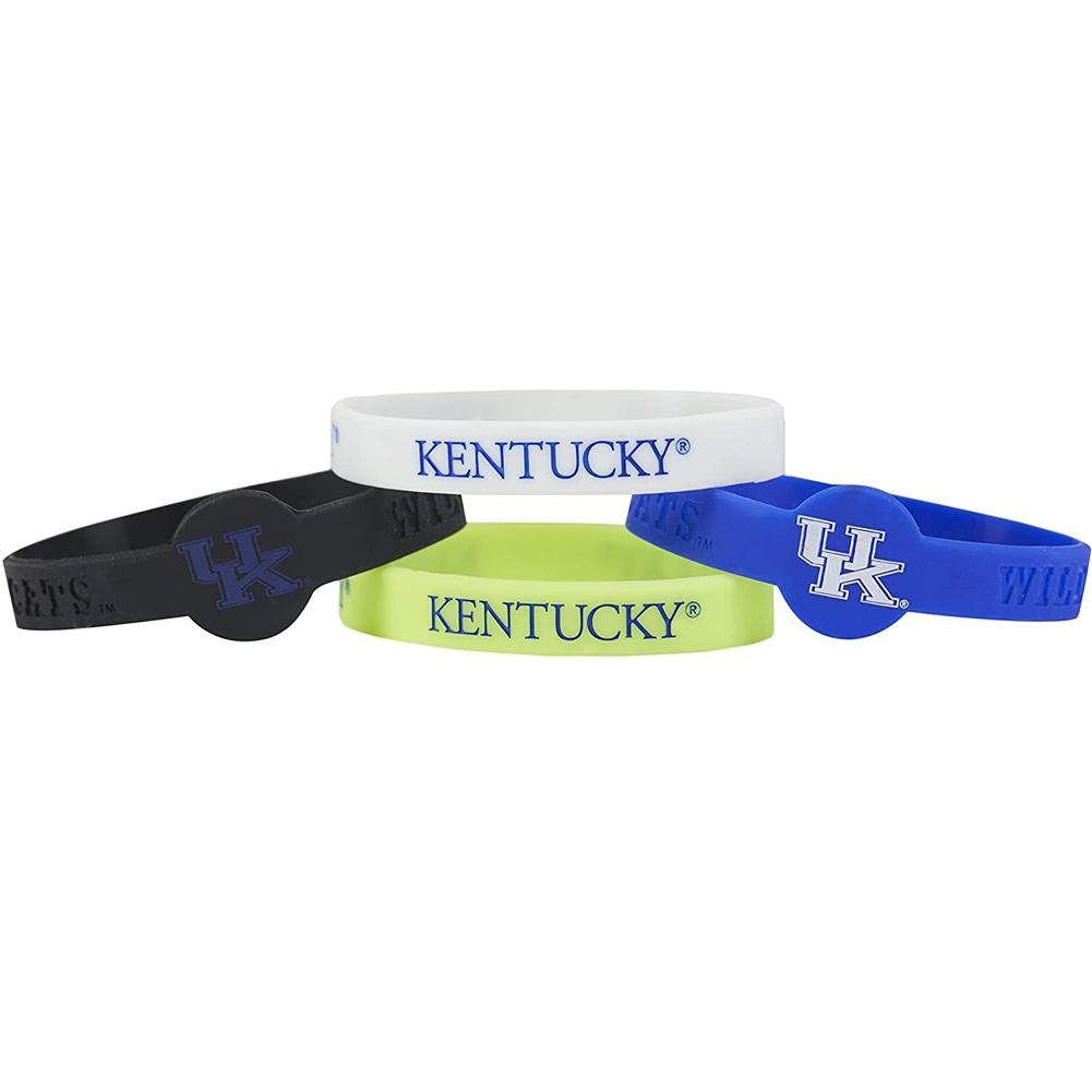 Aminco NCAA Unisex Kentucky Wildcats 4-Pack Silicone Bracelets Multi One Size