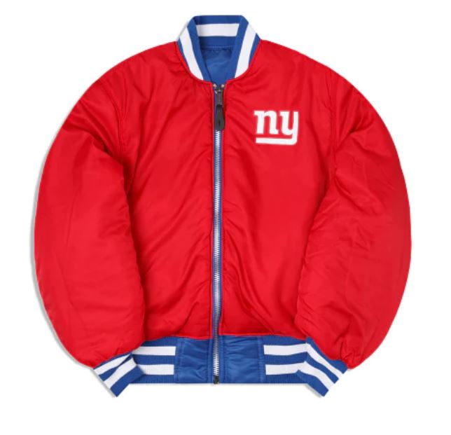 New Era NFL Men's New York Giants Reversible Alpha Industries MA-1 Bomber Jacket