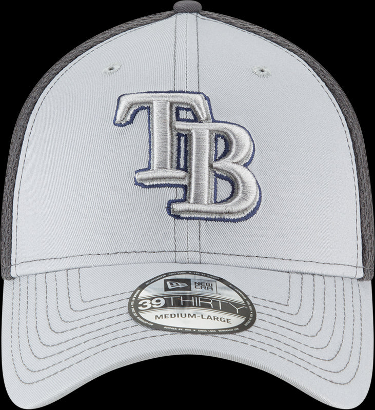 Men's Atlanta Braves New Era Gray Team Neo 39THIRTY Flex Hat