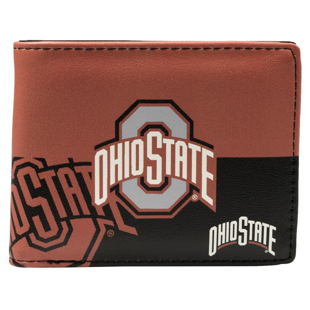 Little Earth NCAA Unisex Ohio State Buckeyes Bi-Fold Wallet Red/Black One Size