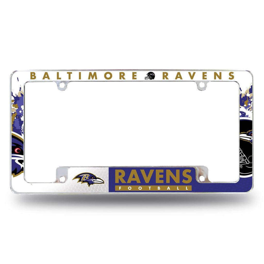 Rico NFL Baltimore Ravens Auto Tag All Over Chrome Frame AFC