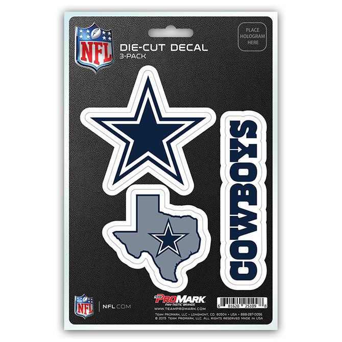 Promark NFL Dallas Cowboys Team Decal - Pack of 3