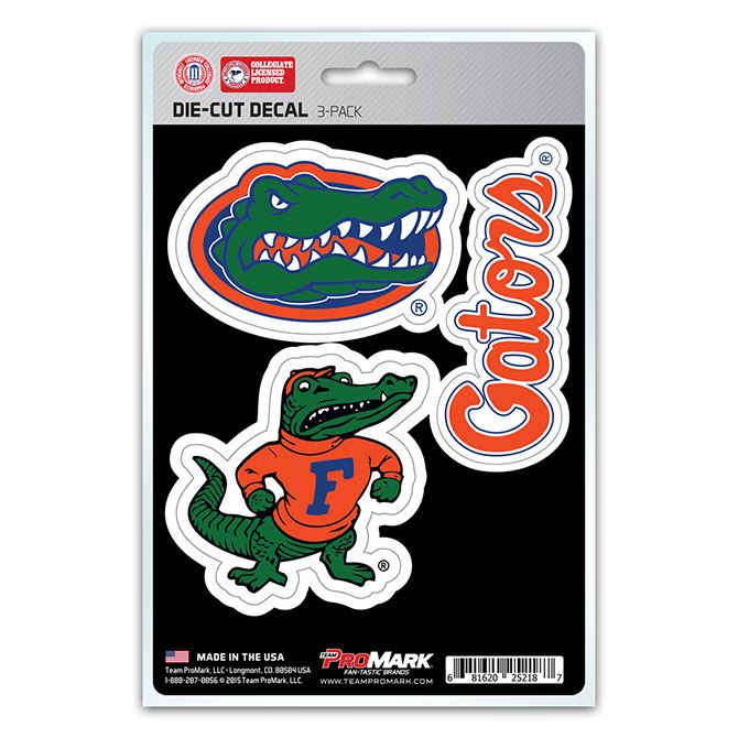 Promark NCAA Florida Gators Team Decal - Pack of 3