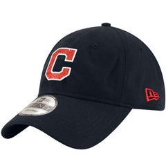New Era MLB Women's Cleveland Indians Team Glisten 9TWENTY Adjustable Hat Navy OSFA