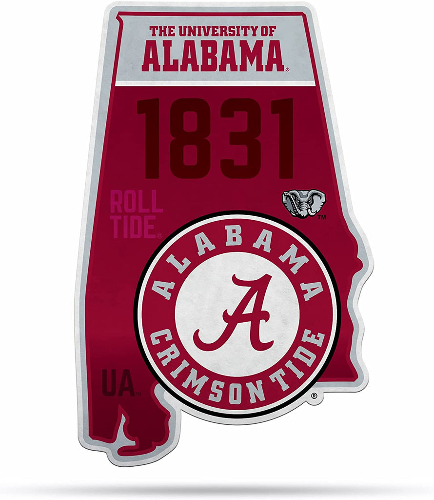 Rico NCAA Alabama Crimson Tide State Shape Cut Pennant 18" x 12"