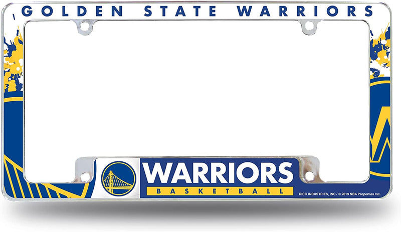 NBA Golden State Warriors Basketball Chrome License Plate Frame