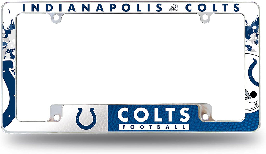 Rico NFL Indianapolis Colts Auto Tag All Over Chrome Frame AFC
