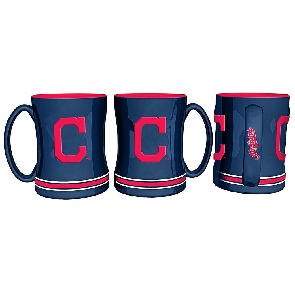Boelter MLB Cleveland Indians Sculpted Relief Mug Team Color 14oz