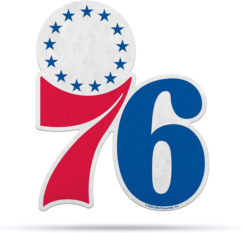 Rico NBA Philadelphia 76ers Shape Cut Primary Logo Pennant 18" x 14"