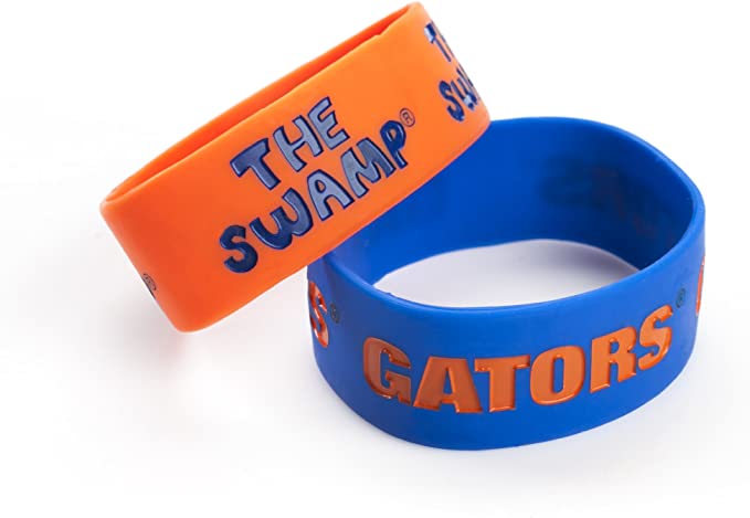 Aminco NCAA Florida Gators 2 Pack Wide Silicone Bracelets