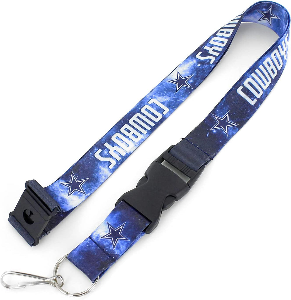 Aminco NFL Dallas Cowboys Galaxy Lanyard Keychain Badge Holder