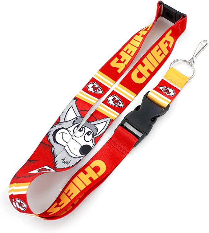 Aminco NFL Kansas City Chiefs Mascot Lanyard Keychain Badge Holder