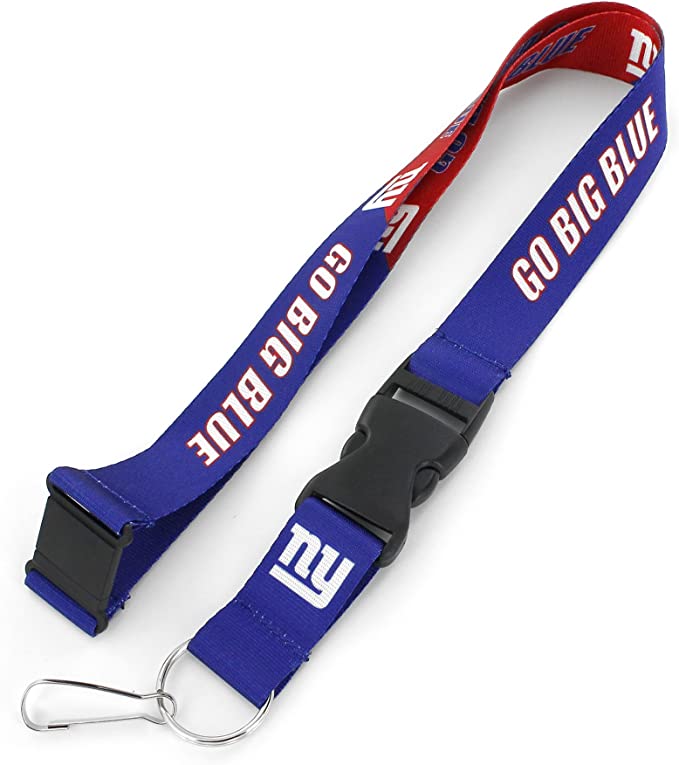 Aminco NFL New York Giants Slogan Lanyard Keychain Badge Holder
