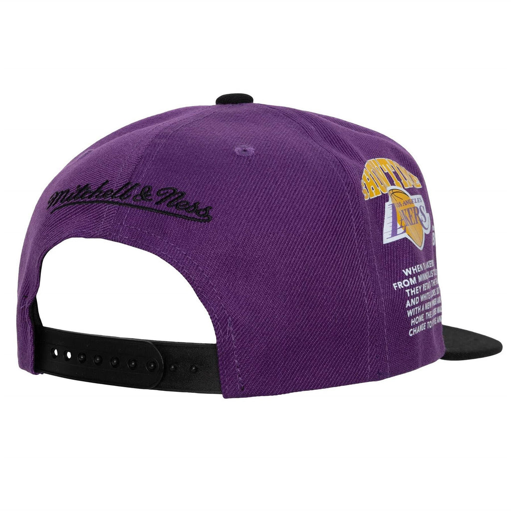 Mitchell & Ness NBA Men's Los Angeles Lakers Team Origins HWC Snapback Adjustable Hat Purple/Black