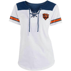 5th & Ocean By New Era NFL Women's Chicago Bears Baby Jersey Lace-Up T-Shirt