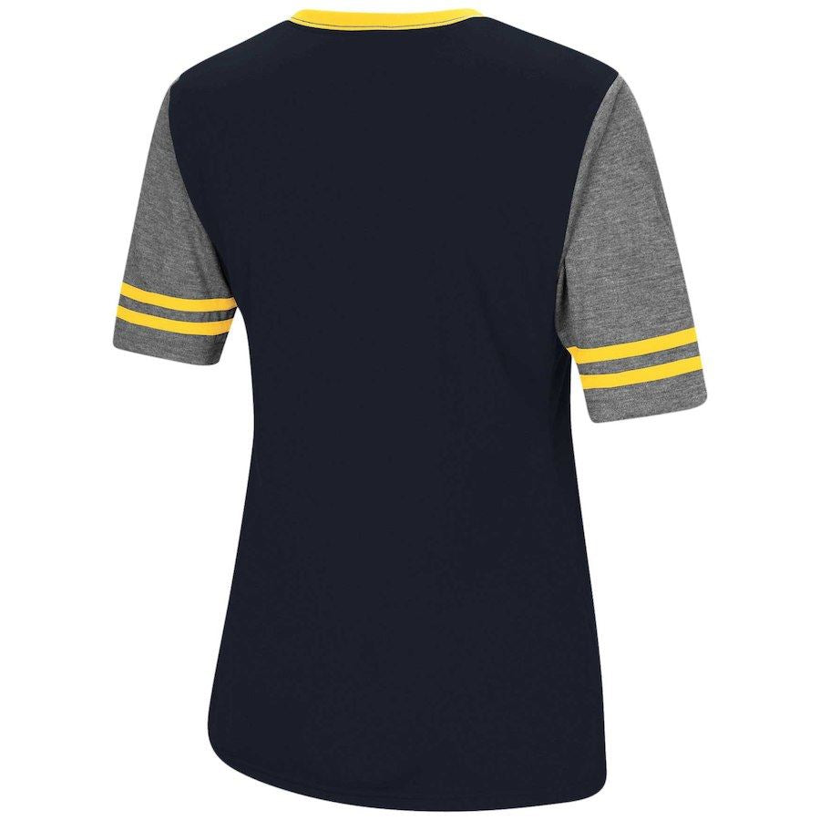 Colosseum NCAA Women's Michigan Wolverines The Whole Package Jersey V-Neck T-Shirt