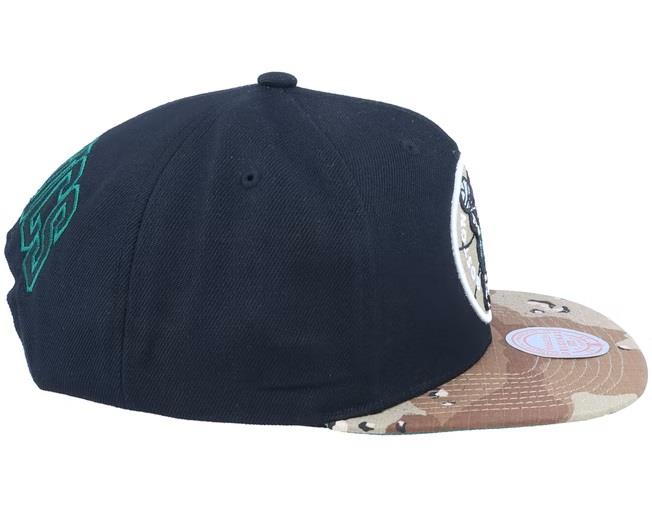 Mitchell & Ness NBA Men's Boston Celtics Choco Camo HWC Snapback Adjustable Hat Black