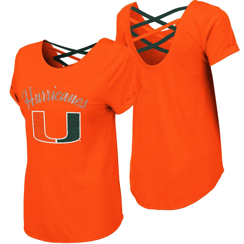 Colosseum NCAA Women’s Miami Hurricanes Milan Strappy T-Shirt