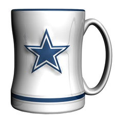Boelter NFL Dallas Cowboys Sculpted Relief Mug White 14oz