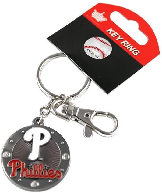 Aminco MLB Philadelphia Phillies Impact Keychain, Silver, One Size