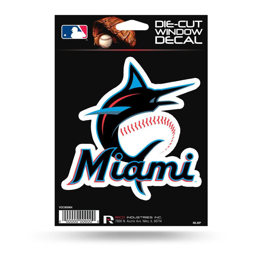 Rico MLB Miami Marlins Die Cut Auto Decal Car Sticker Medium VDCM04
