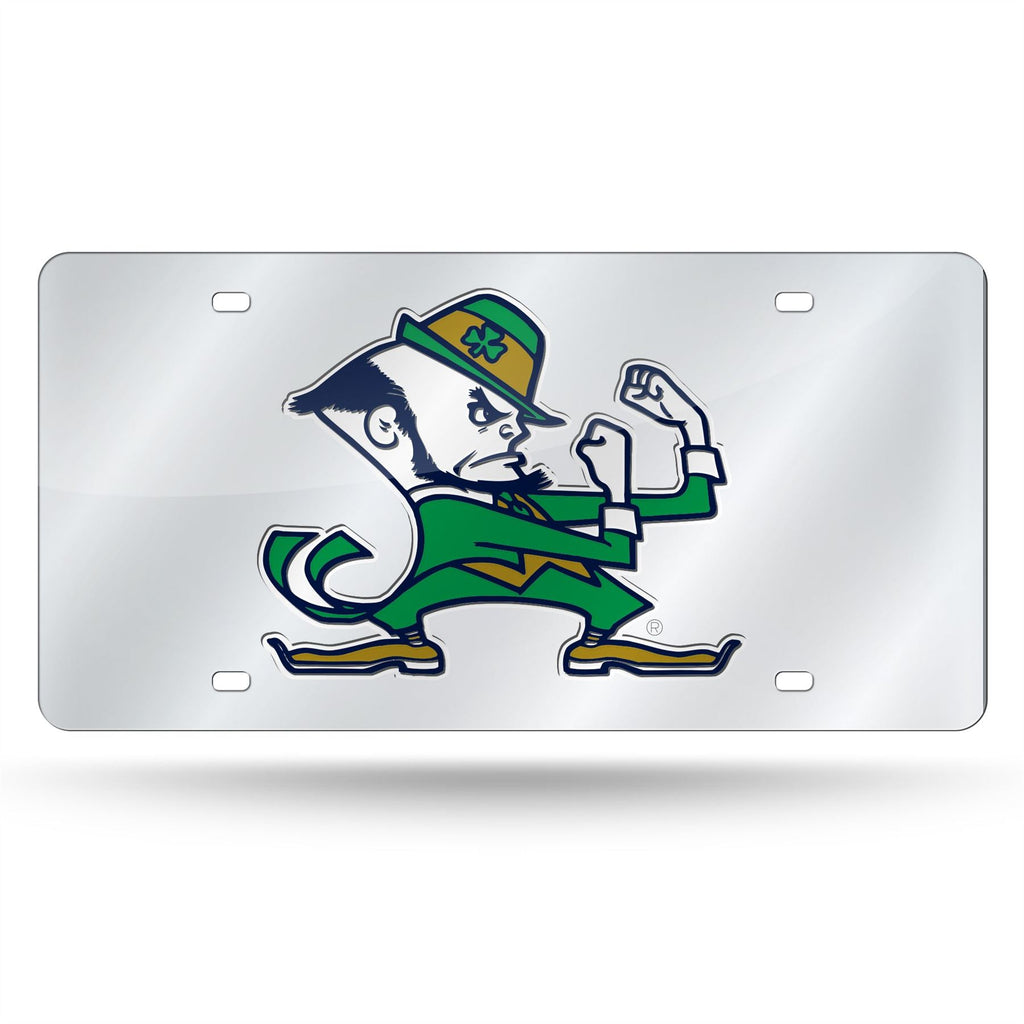 Rico NCAA Notre Dame Fighting Irish Mascot Logo Laser Cut Mirror Auto Tag Car License Plate LZS