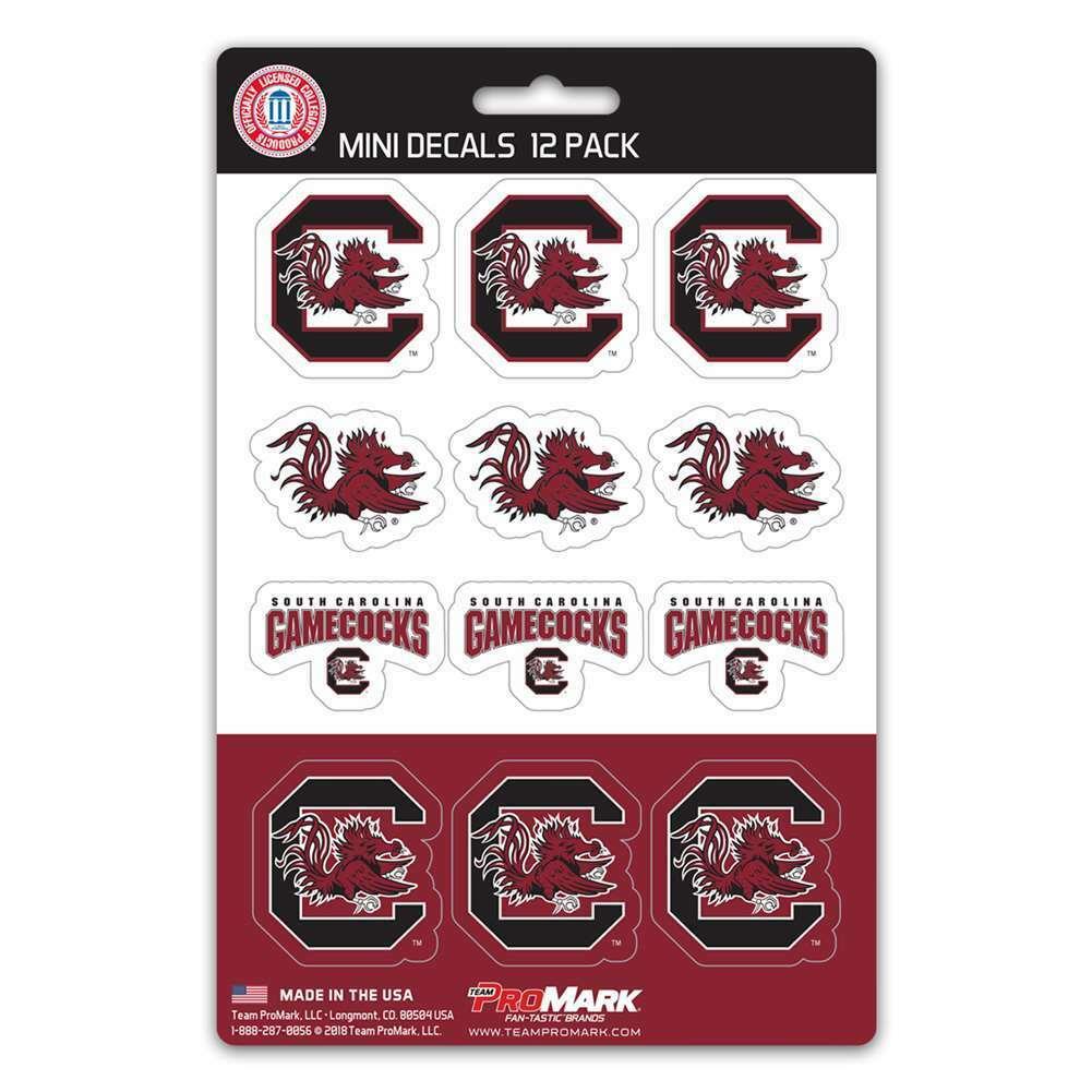 Fanmats NCAA South Carolina Gamecocks Mini Decals 12-Pack