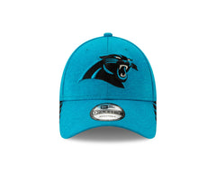 New Era NFL Men's Carolina Panthers Visor Trim 9FORTY Adjustable Hat Blue OSFA