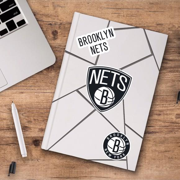 Fanmats NBA Brooklyn Nets Team Decal - Pack of 3