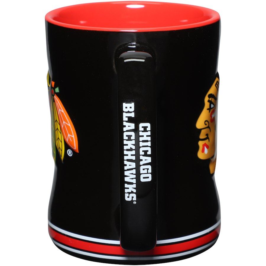 Boelter NHL Chicago Blackhawks Sculpted Relief Mug Team Color 14oz