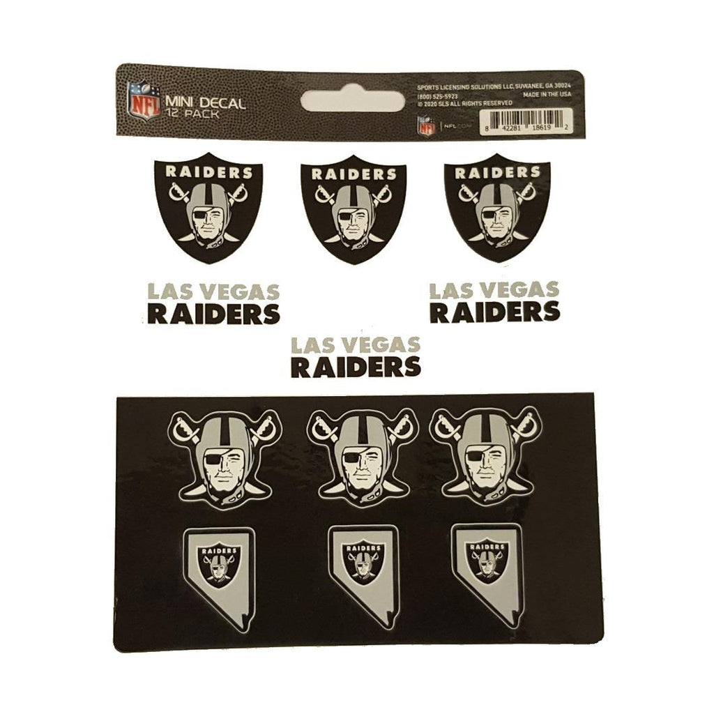 Fanmats NFL Las Vegas Raiders Mini Decals 12-Pack