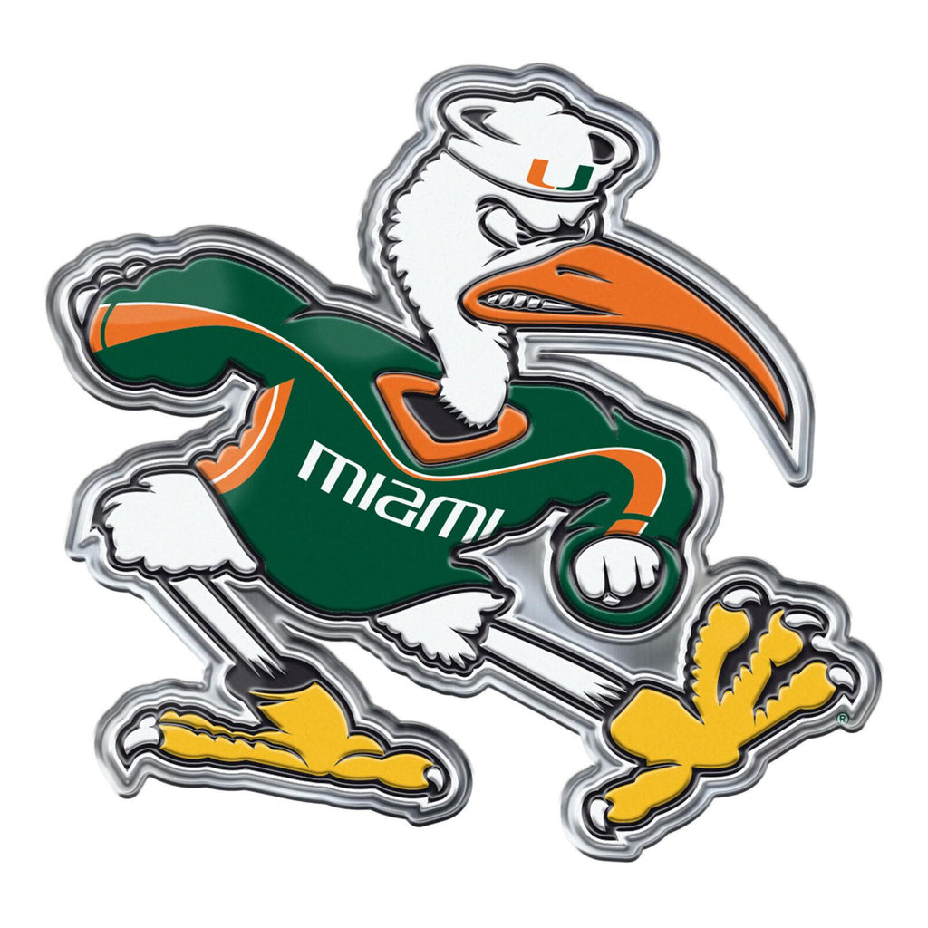 Promark NCAA Miami Hurricanes Team Auto Emblem "Sebastian the Ibis"