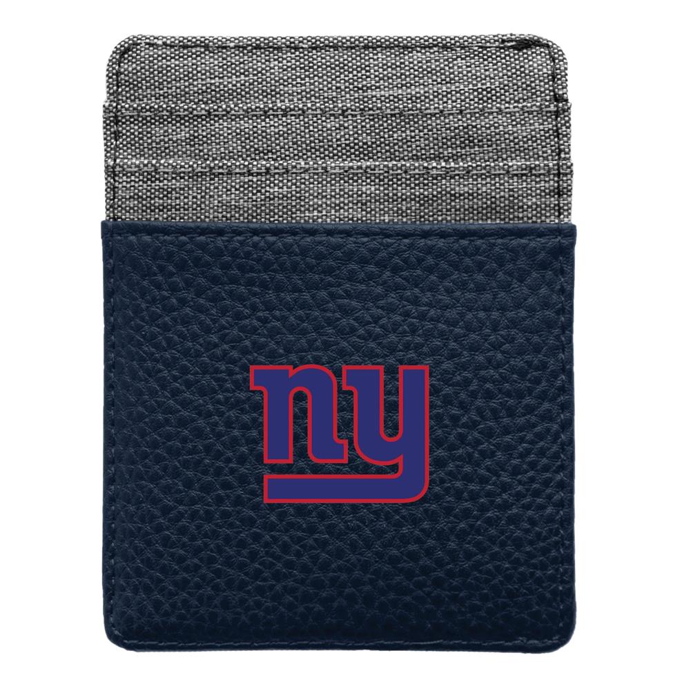 Little Earth NFL Unisex New York Giants Pebble Front Pocket Wallet Navy One Size