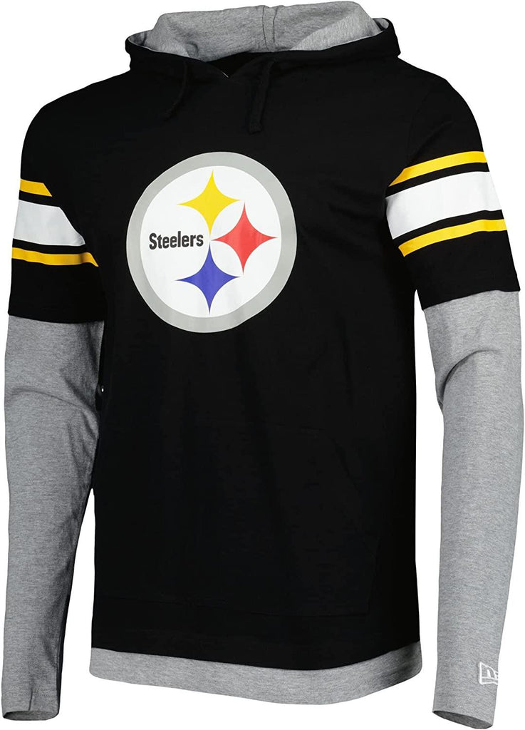 New Era Men's NFL Pittsburgh Steelers Twofer Long Sleeve Hoodie