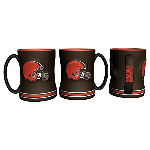Logo Brands NFL Cleveland Browns Sculpted Relief Mug Team Color 14oz