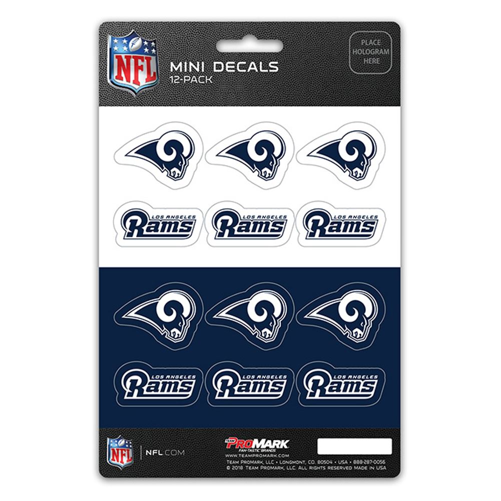 Team Promark NFL Los Angeles Rams Mini Decals 12-Pack