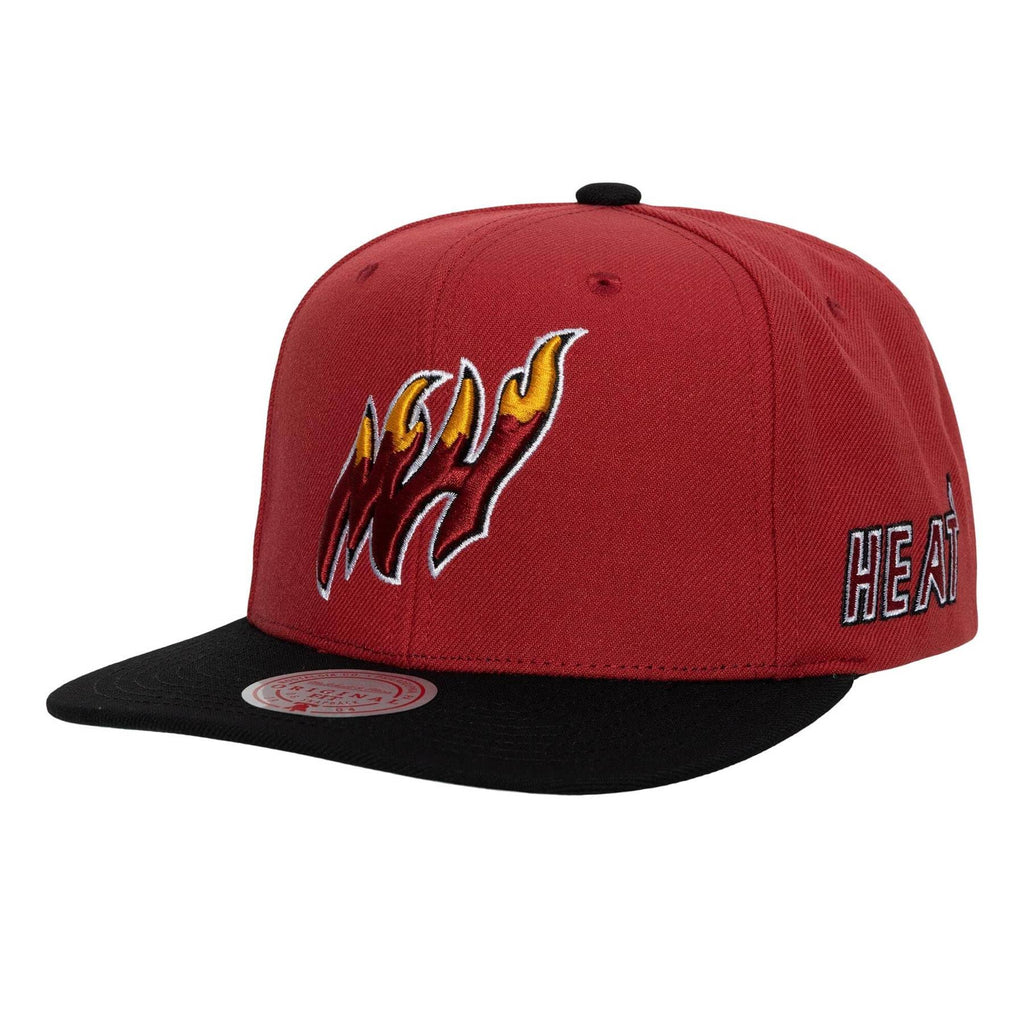 Mitchell & Ness NBA Men's Miami Heat Team Origins HWC Snapback Adjustable Hat Red/Black