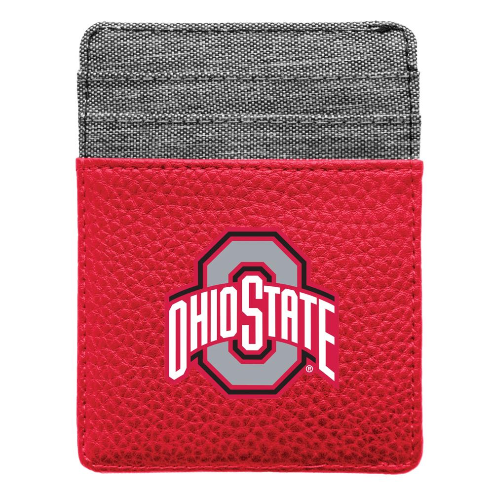 Little Earth NCAA Unisex Ohio State Buckeyes Pebble Front Pocket Wallet Red One Size