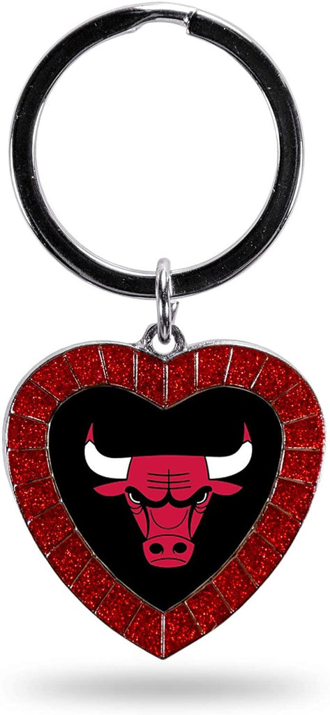 Rico NBA Chicago Bulls Rhinestone Heart Colored Keychain
