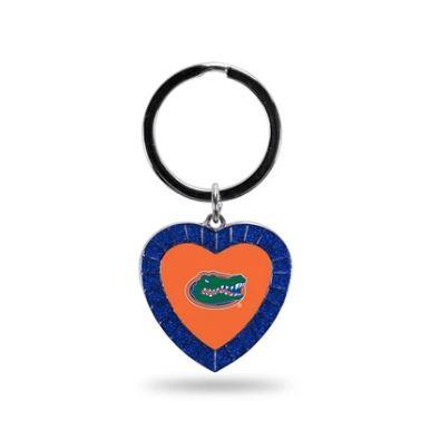 Rico NCAA Florida Gators Rhinestone Heart Colored Keychain