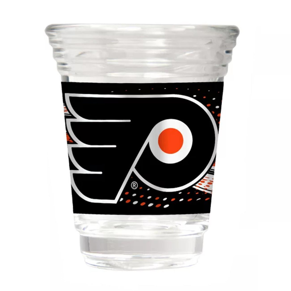 Great American Products NHL Philadelphia Flyers Party Shot Glass w/Metallic Graphics Team 2oz.