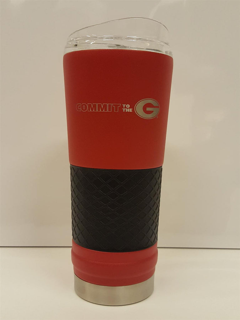 Great American Products NCAA Georgia Bulldogs "COMMIT TO THE" Powder Coated Draft Tumbler 24oz