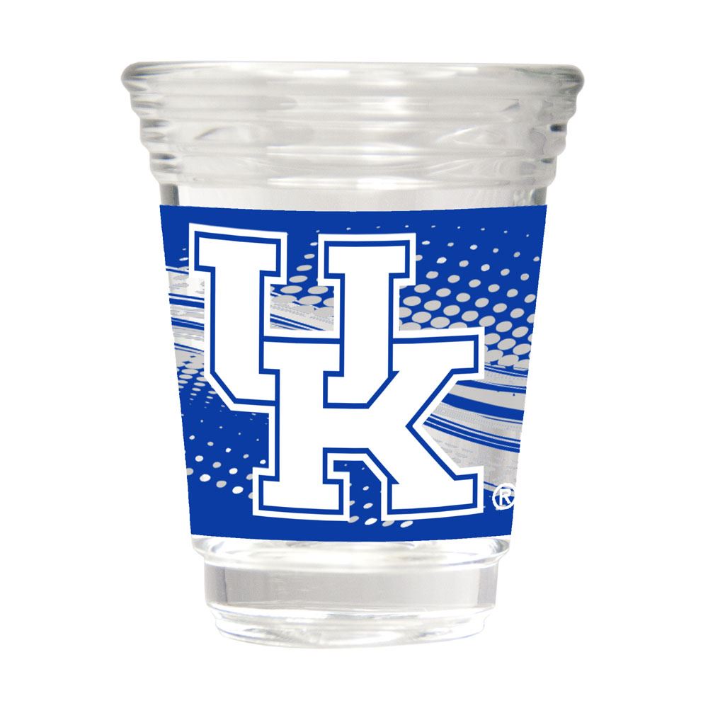 Great American Products NCAA Kentucky Wildcats Party Shot Glass w/Metallic Graphics 2oz.