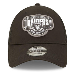 New Era NFL Men's Las Vegas Raiders Logo Patch 9FORTY Adjustable Snapback Hat Black OSFM