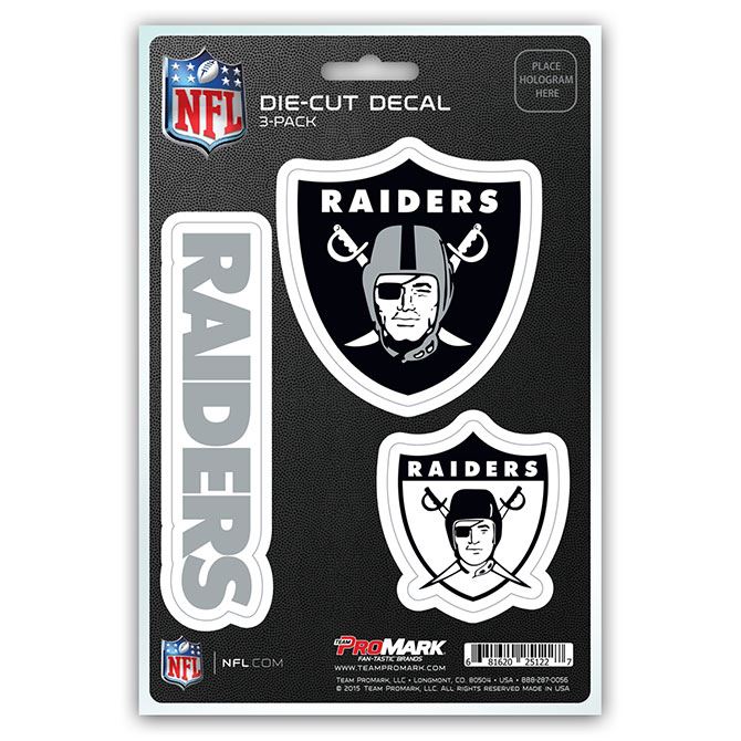 Promark NFL Oakland Raiders Team Decal - Pack of 3