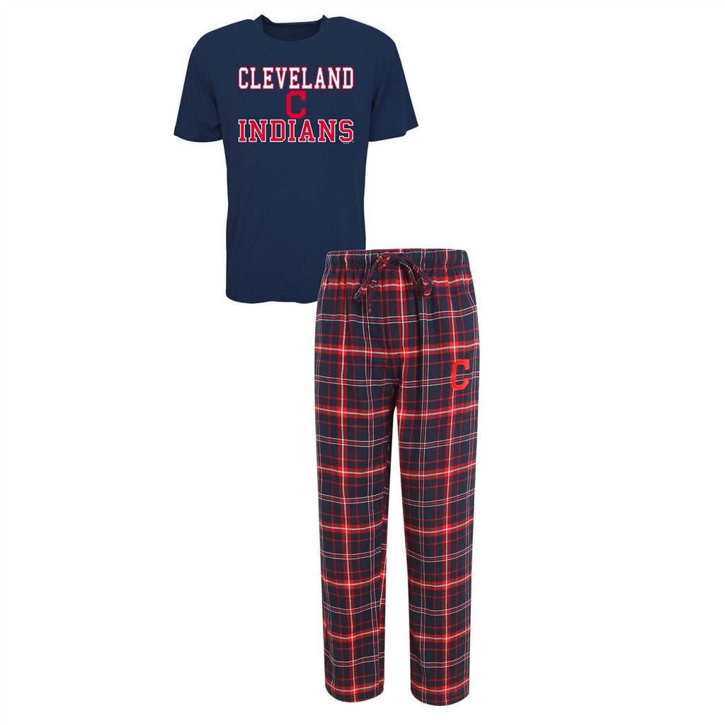Concepts Sport  MLB Men's Cleveland Indians Halftime Pant And S/S Top Set