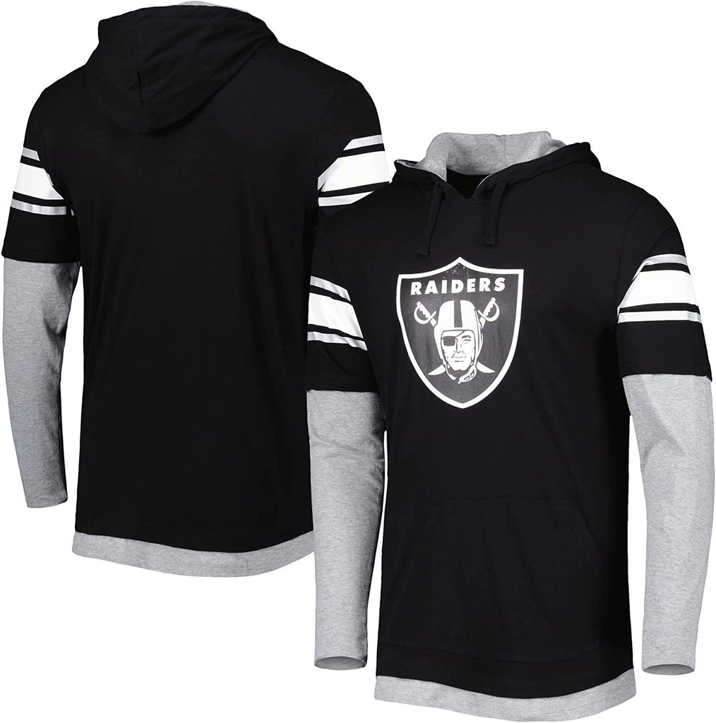 Women's Mitchell & Ness Silver/Black Las Vegas Raiders Big Face Pullover  Sweatshirt