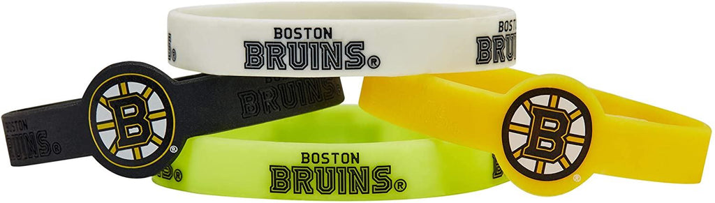 Aminco NHL Boston Bruins 4-Pack Silicone Bracelets