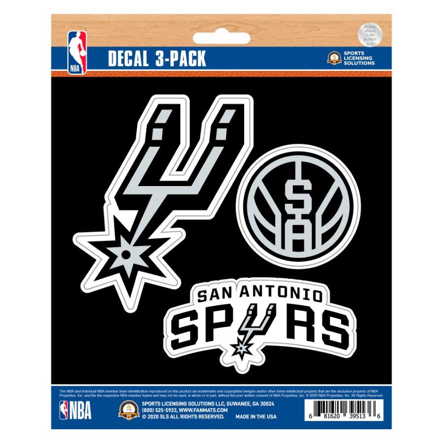Fanmats NBA San Antonio Spurs Team Decal - Pack of 3