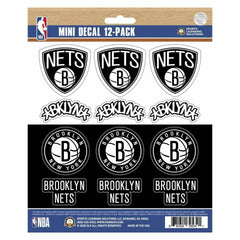 Fanmats NBA Brooklyn Nets Mini Decals 12-Pack